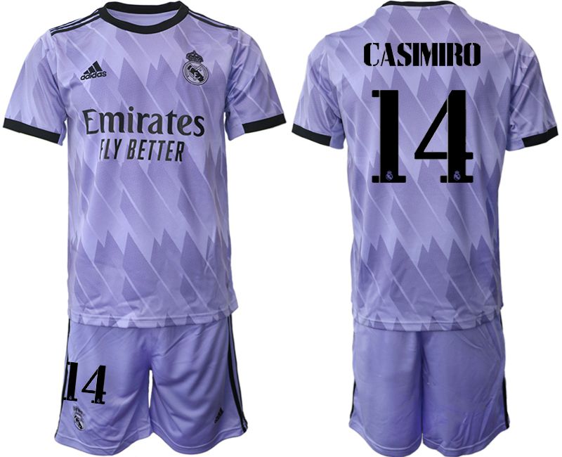 Cheap Men 2022-2023 Club Real Madrid away purple 14 Soccer Jersey